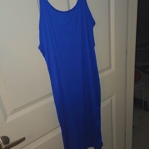 Elegant Blue Sleeveless Dress